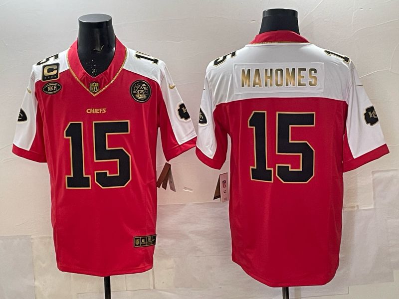 Men 2025 Nike Kansas City Chiefs #15 Mahomes Red 3th generation Limited NFL Jersey 041